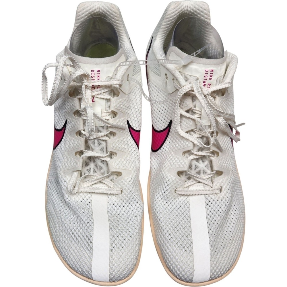 NEW Nike Rival Distance Sz 12 Spikes Track and Field Shoes  White Pink Cleats